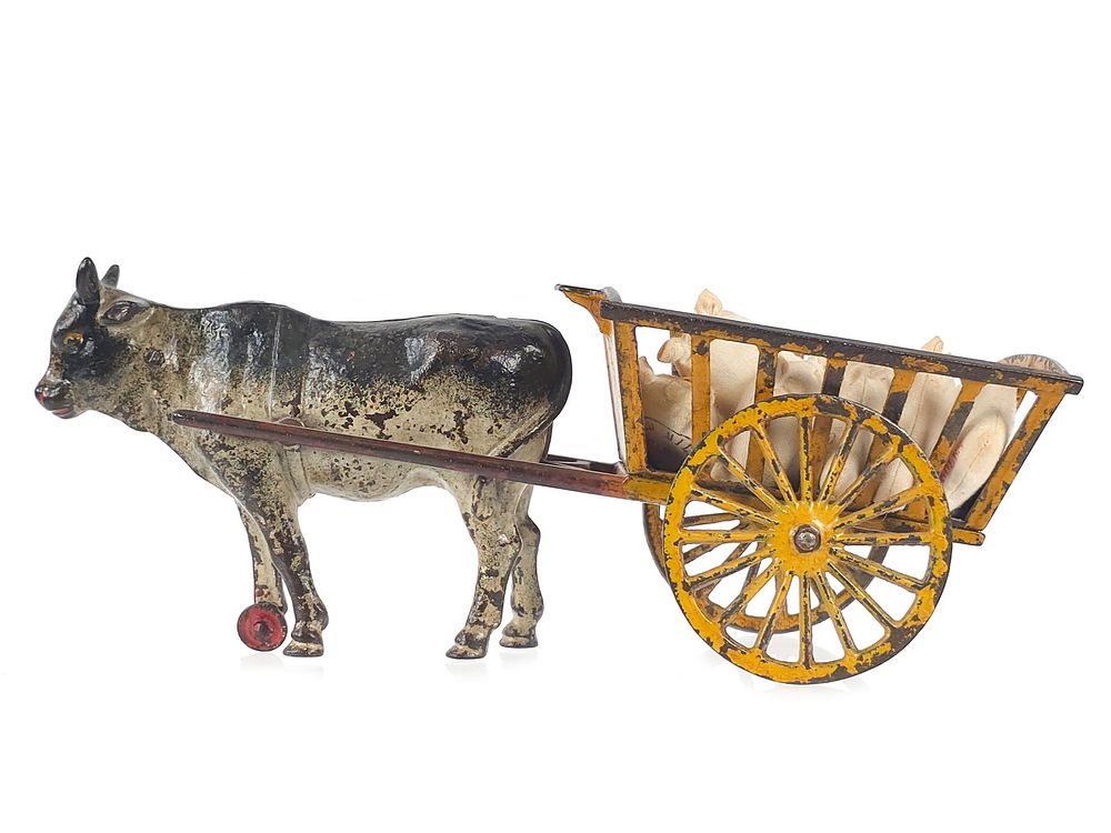 Lot 318: Kyser & Rex Cast Iron Cow Cart