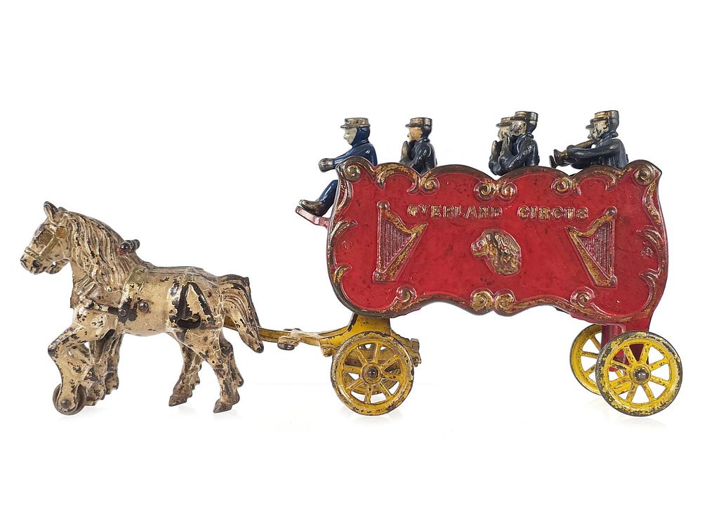Lot 320: Kenton Overland Horse-Drawn Band Wagon Cast Iron