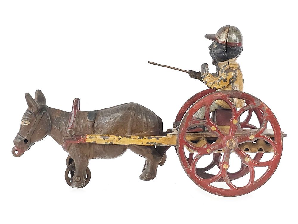 Lot 321: J.E. Stevens Cast Iron Donkey Cart