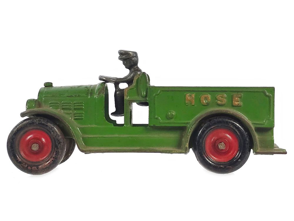 Lot 339: Striking Green Kenton Cast Iron Hose Truck