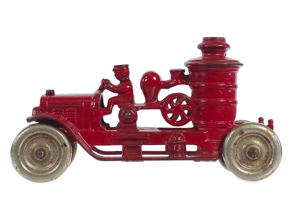 Lot 340: Pristine Red Kenton Cast Iron Fire Engine