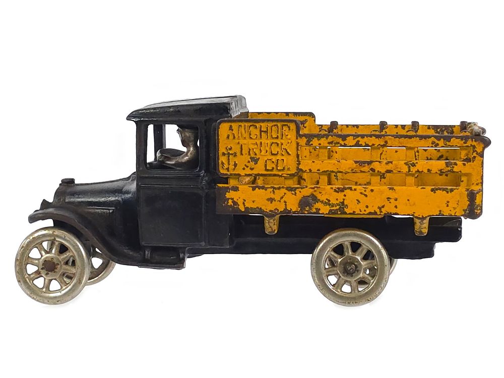 Lot 343: Yellow and Black North & Judd Cast Iron Stake Truck