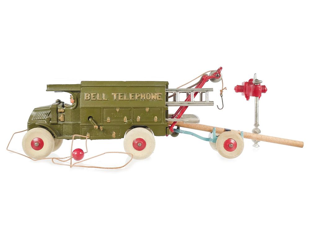 Lot 362: Near New Hubley Bell Telephone Cast Iron Truck
