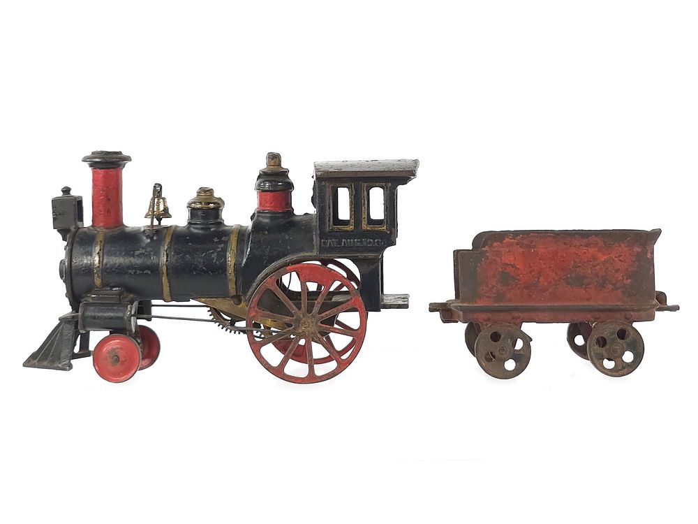 Lot 380: Ives Cast Iron Train Similar to Ralston Example