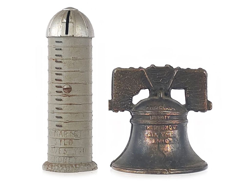 Lot 398: (2) Silo and Liberty Bell Savings Banks