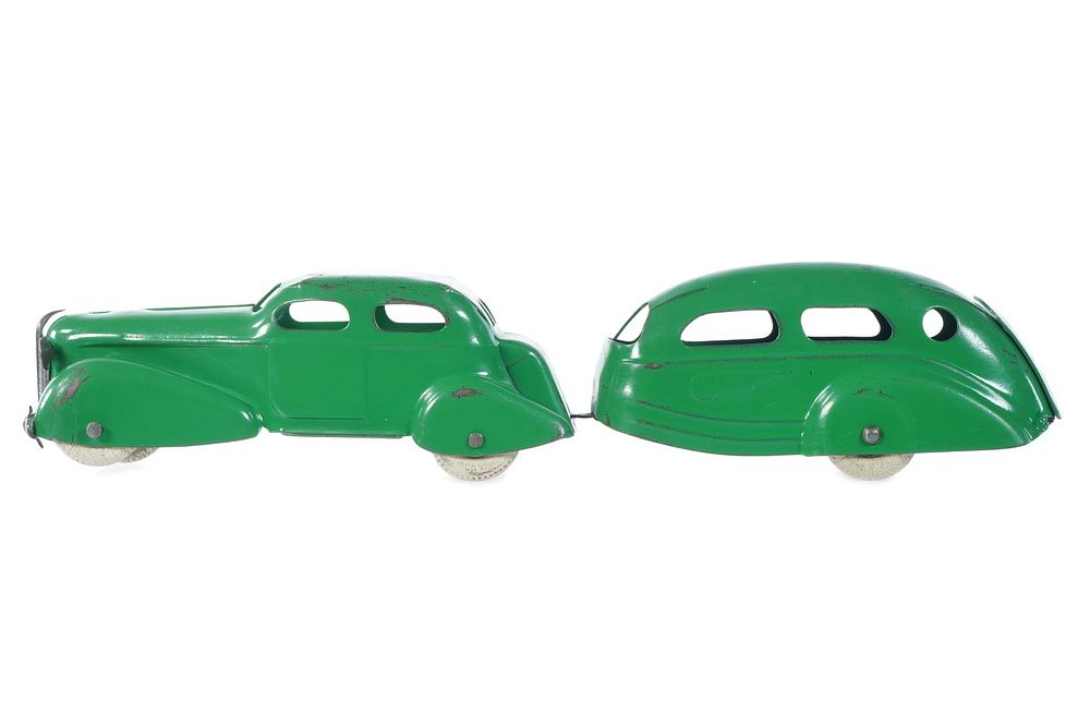 Lot 399: Wyandotte Pressed Steel LaSalle & Trailer