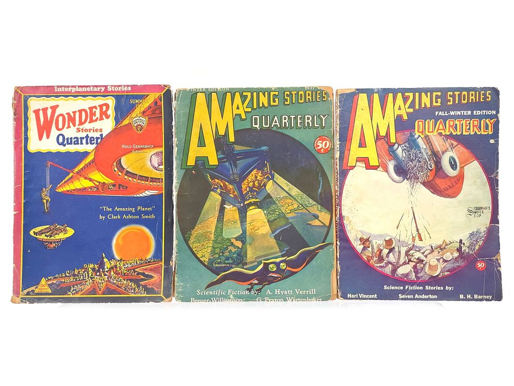 Lot 405: (3) Amazing Stories & Wonder Stories Quarterly Magazines