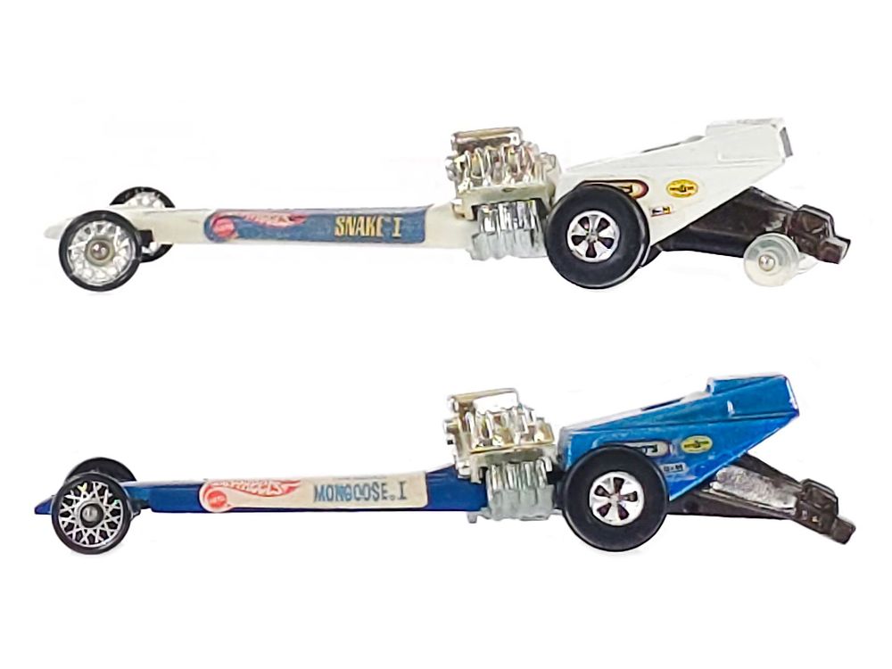 Lot 457C: (2) Mongoose I & Snake I Top Fuel Dragster Set  Hot Wheels