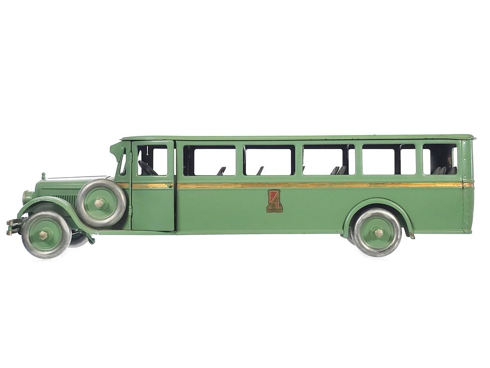 Lot 484: Large Buddy L Pressed Steel Bus in Green