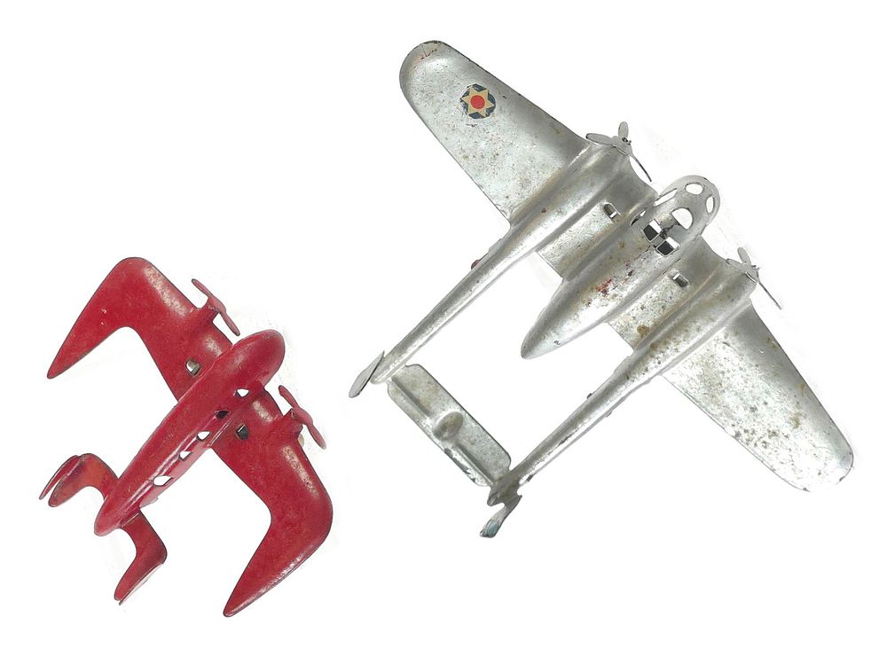 Lot 463: (2) Wyandotte Pressed Steel Space Age and Military Planes