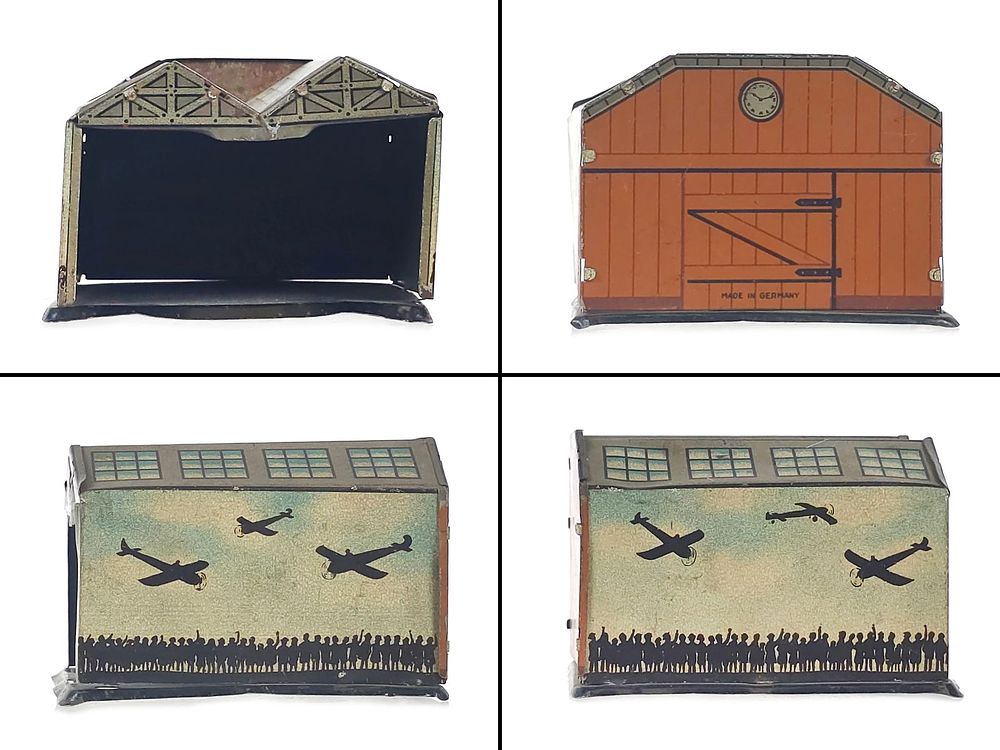 Lot 280: Fischer Penny Toy Airplane Hanger