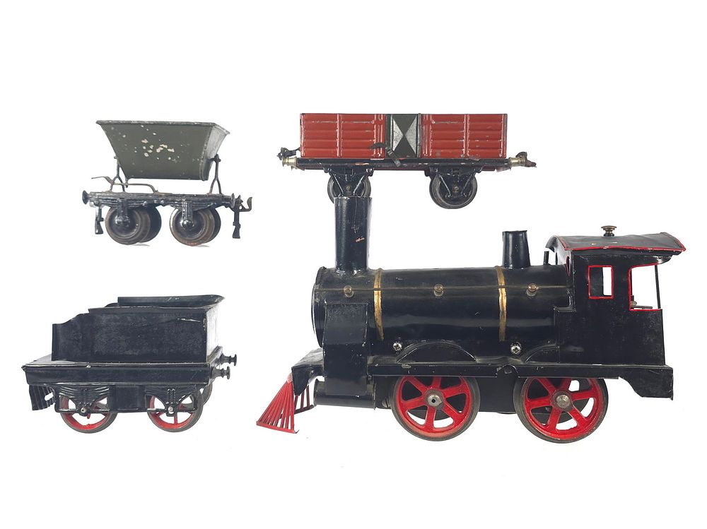 Lot 291: Marklin Train and Car Set with Tender