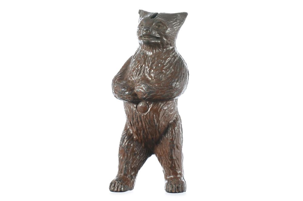 Lot 429: Hubley No. 810 Cast Iron Mean Standing Bear Still Bank