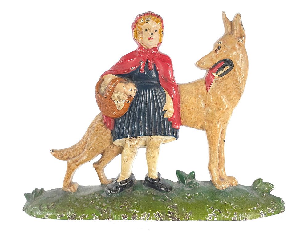 Lot 457: NUYDEA "LITTLE RED RIDING HOOD" Cast Iron Door Stop