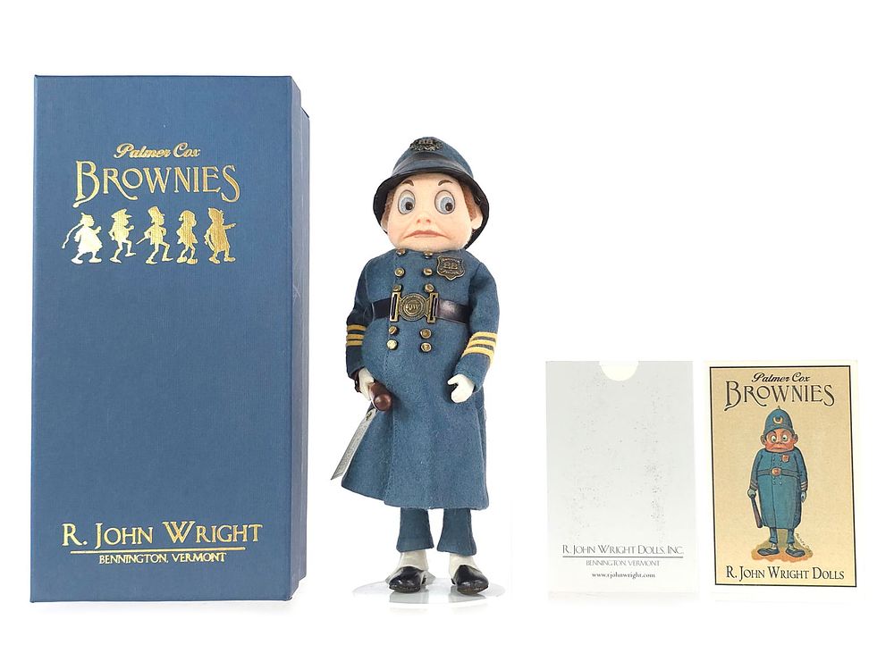 Lot 275D: Palmer Cox Brownie Policeman by R. John Wright LE 42/250 Boxed
