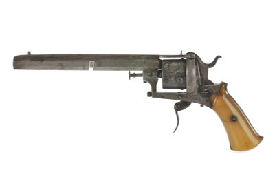 1880's Belgian Pinfire 7mm. 1880s Belgian pinfire revolver chambered in 7mm pinfire. The action 