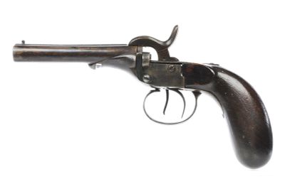 1850-1870 Belgian Percussion Double Pistol. Percussion double pistol chambered in .40 caliber. 