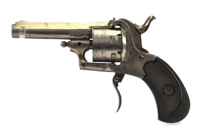 Circa 1876 New English Pinfire Pull Down Trigger. Pinfire pull-down trigger revolver by New 