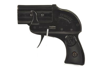 DRPa Modell 2 German Double Barrel Perplex 12mm Tear Gas Pistol. Early Bernhard Paatz D.R.P.a. 