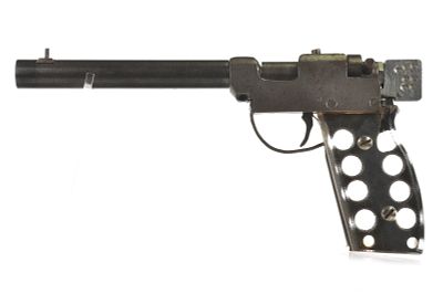 Trench Art Custom Pistol Lucite Grips Single Shot. Machine shop pistol, possibly a starter 