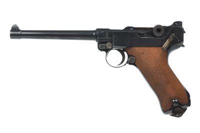 1908-1914 DWM Luger P08 pistol chambered in 9mm. The action functions with a shiny 5" barrel. 