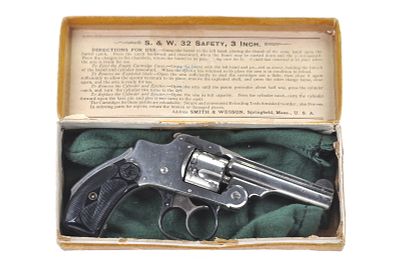 S&W New 32 Departure First Model w/Box. Smith &amp; Wesson Safety First Model revolver of the 