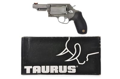 Taurus The Judge .410ga/.45lc. Taurus The Judge revolver chambered in .410 gauge/.45 LC. The 