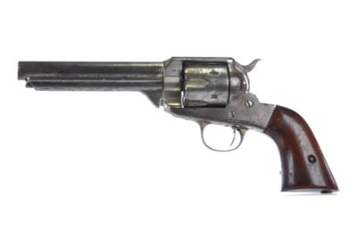 1888 Remington .44 Revolver. 1888 Remington .44 revolver, SA Army model, nickel plated. The 