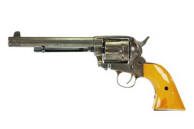 Colt U.S.A. Stamped Barrel Revolver, Possible Mexican Copy SA Black Powder .44. Colt-stamped 