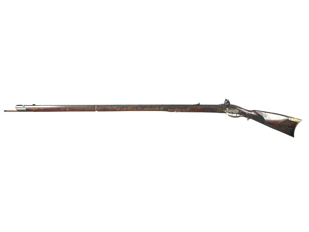 Lot 174: G.R. Douglas Flintlock Kentucky Rifle .45 Cal