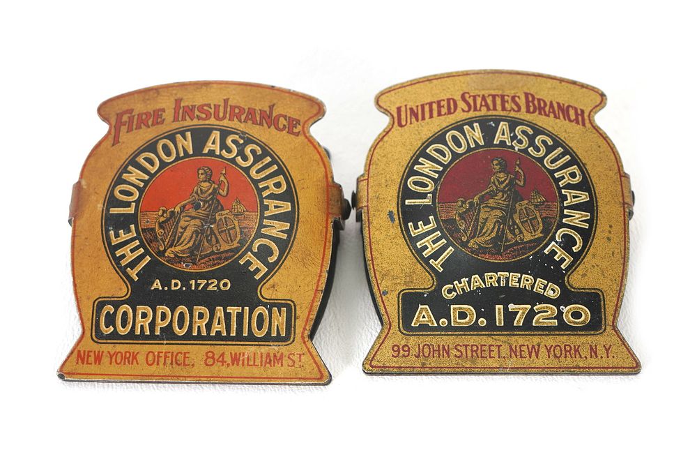 Lot 268: (2) 1930s Brass Advertising Paper Clips London Assurance