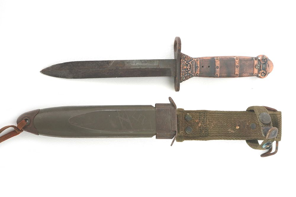Lot 278: Haiti U.S. M5A1 Bayonet & Scabbard U.S. M8A1 & PWH