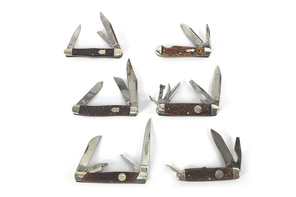 Lot 289: (6) Pocket Knives Remington UMC/Imperial Ireland/Camillus