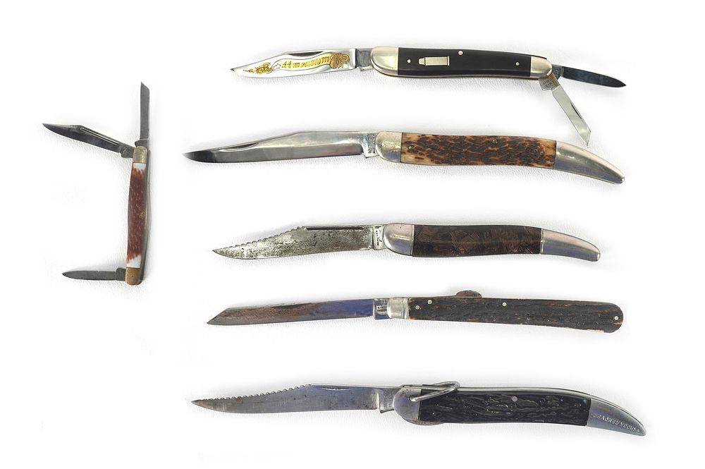 Lot 291: (6) Pocket Knives Mixed Brands Group