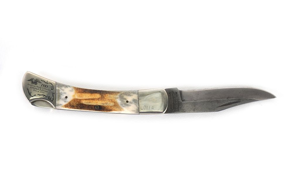 Lot 303: 1985 Parker Edward Damascus Knife Limited Edition