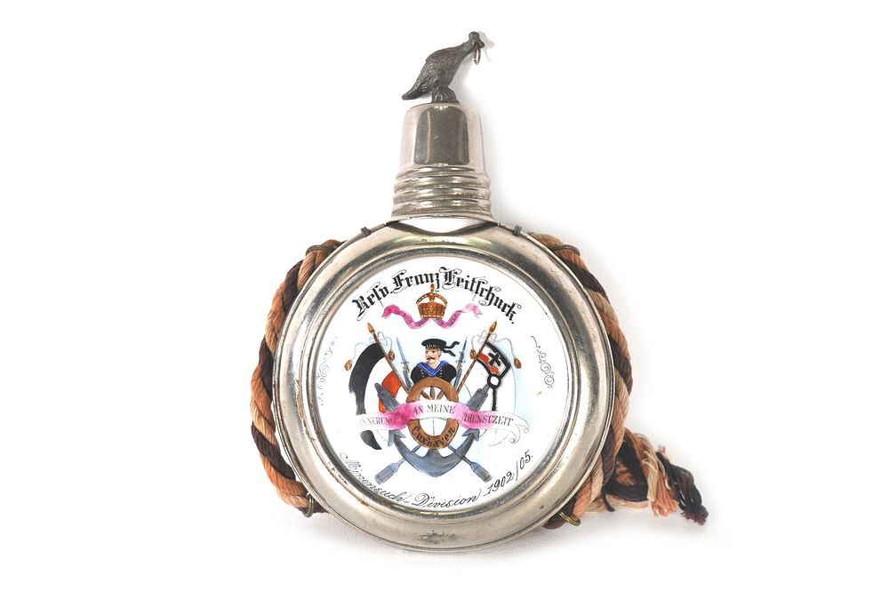 Lot 313: 1902-1905 Pre-WWI Imperial German Navy Kaiserliche Marine Flask