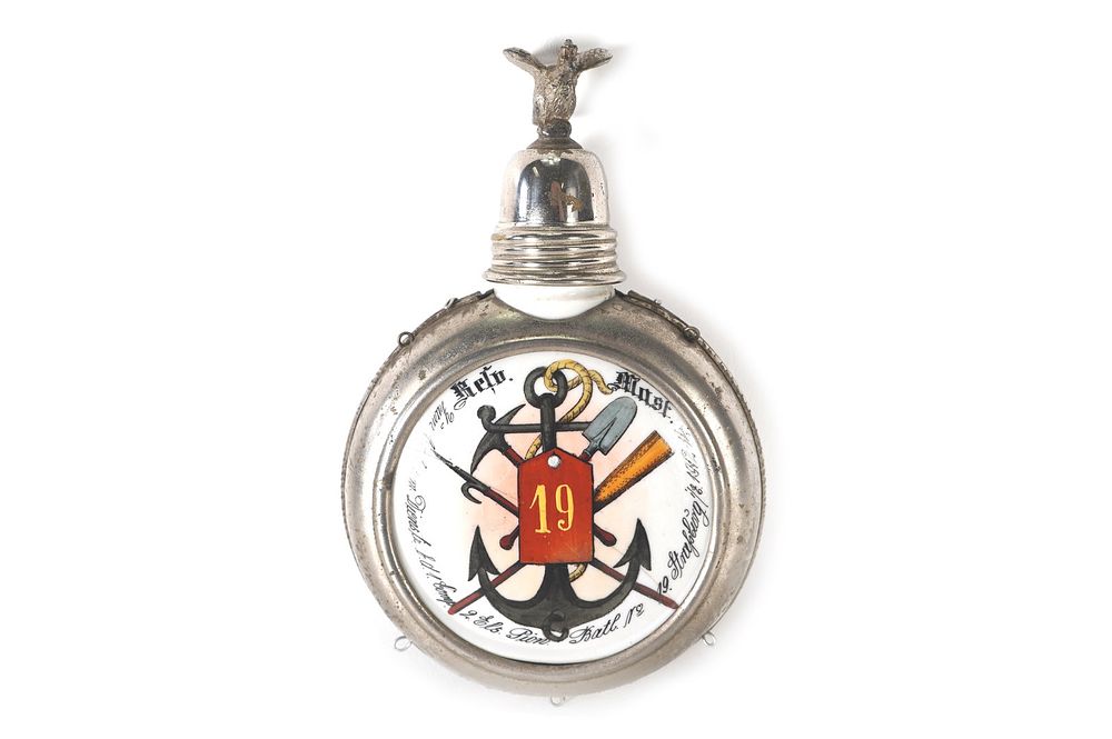 Lot 316: Pre-WWI German Navy Flask 19th Regiment