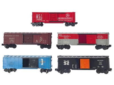 (5) Lionel Assorted 6464 Boxcars. A lot of five Lionel 6464 series boxcars including Boston 
