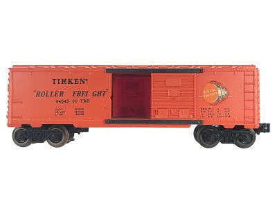 Timken Roller Freight Boxcar Orange. A Timken Roller Freight orange boxcar, private label 