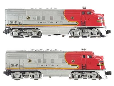 (2) Lionel 2353-T Santa Fe A-A. A pair of Lionel 2353-T Santa Fe A-A units in good condition. 