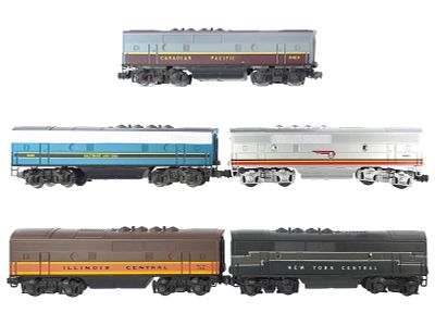 (5) Lionel B Units Assorted. A lot of five assorted Lionel B units including Santa Fe No. 8101 