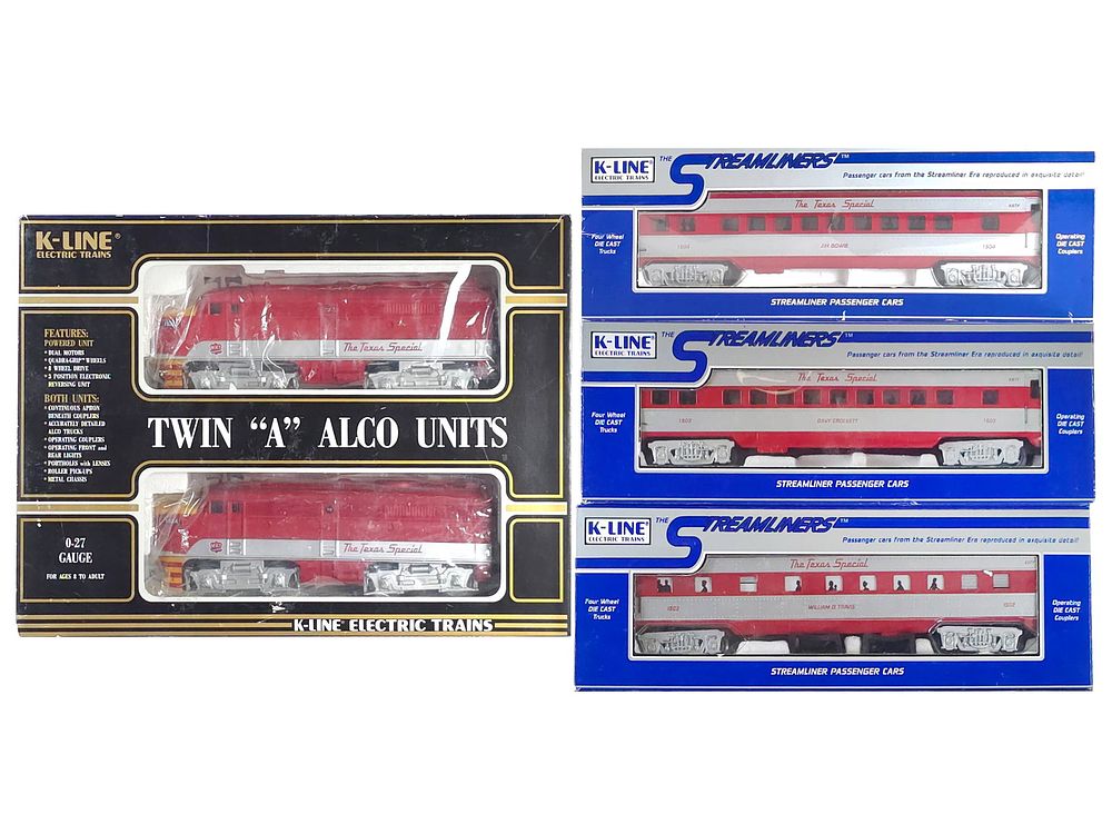 Lot 158: (4) K-Line Texas Special Trains Boxed