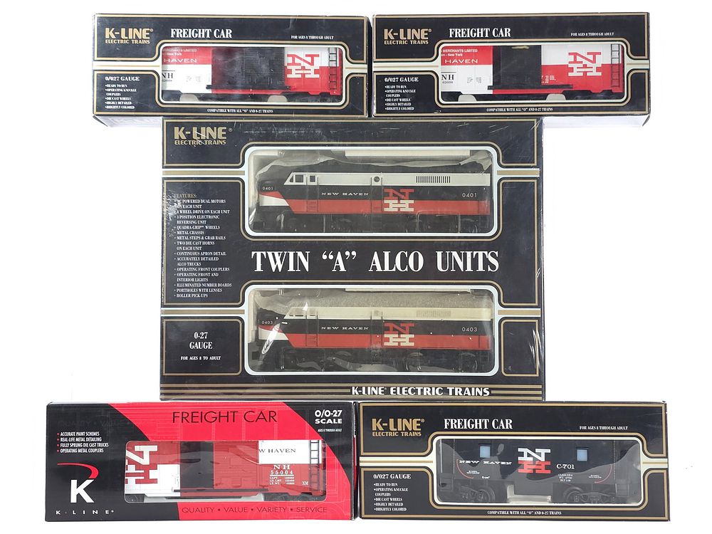 Lot 160: (5) K-Line New Haven Trains Boxed