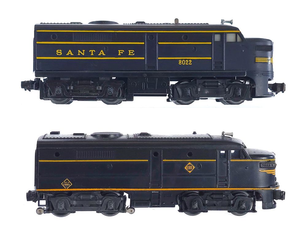 Lot 211: (2) Lionel Santa Fe & Erie Engines
