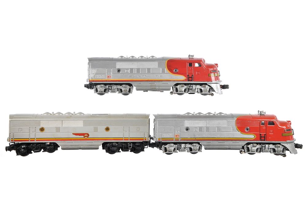 Lot 232: (3) Lionel 2343 Santa Fe Units