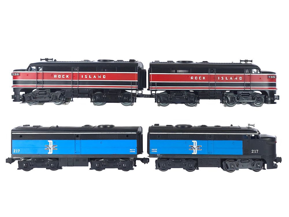 Lot 260: (4) K-Line Rock Island & Lionel Boston Maine Engines
