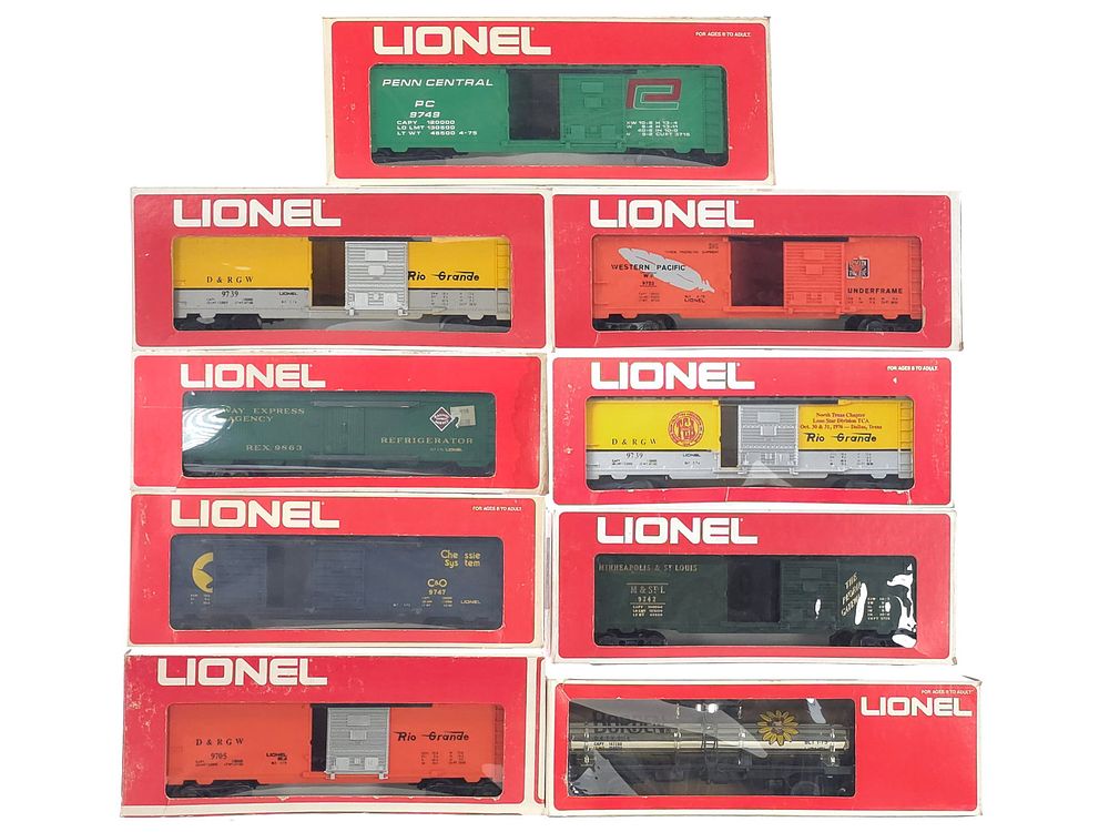 Lot 290: (9) Lionel Box Tank Car Lot Boxed
