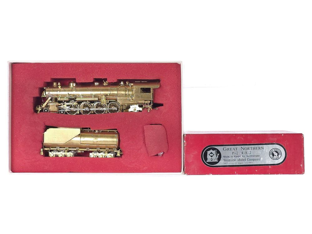 Lot 299: (2) BRASS Great Northern Railway West Side Model Engine Coal Car