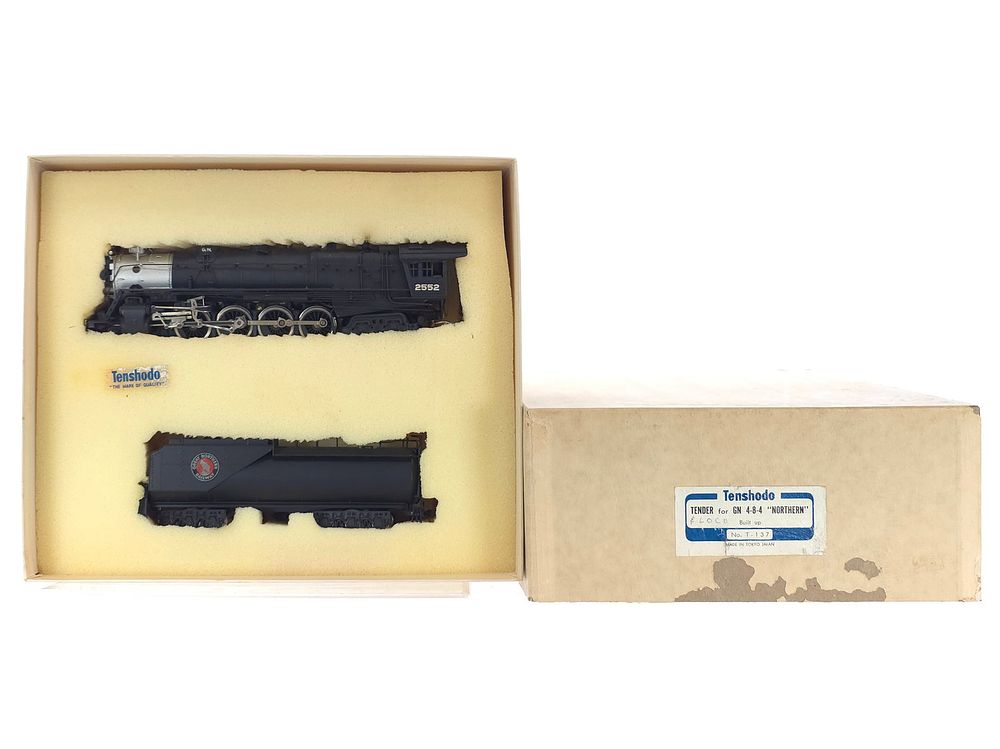 Lot 302: (2) BRASS Tenshodo Tender & Locomotive GN 4-8-4 Northern T-137