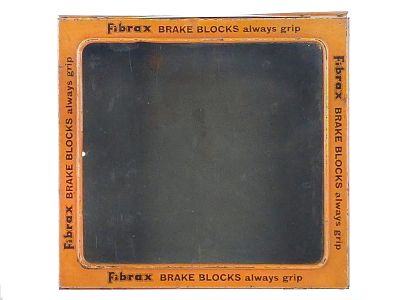 Fibrax Brake Blocks Always Grip Display Case. Advertising "Fibrax Brake Blocks Always Grip, " 